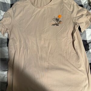 Shein Hawaiian cream T shirt Men